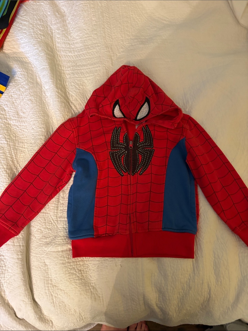 Marvel Spider-Man Red and Blue Hooded Kids Jacket